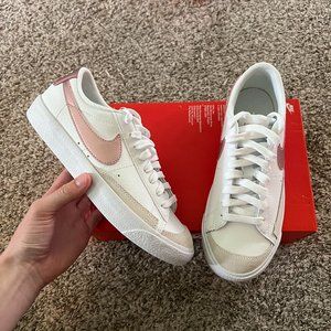 FLASH SALE Nike Blazer Low '77 GS DA4074-105 Pink and White Sneakers